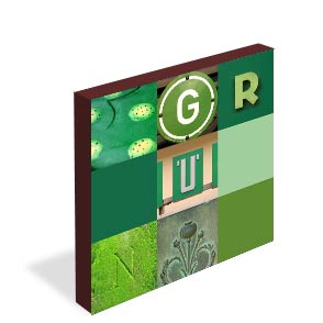 typokunstwerk die Farbe Grün